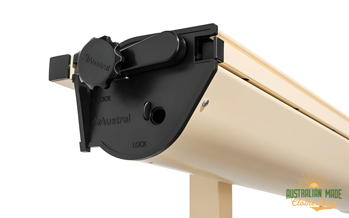 austral retractaway 50 plus classic cream up close