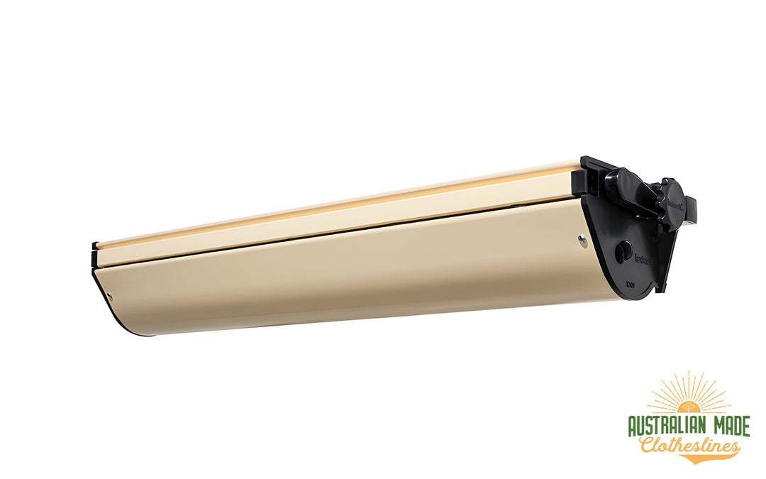 austral retractaway 50 plus classic cream, lines retracted