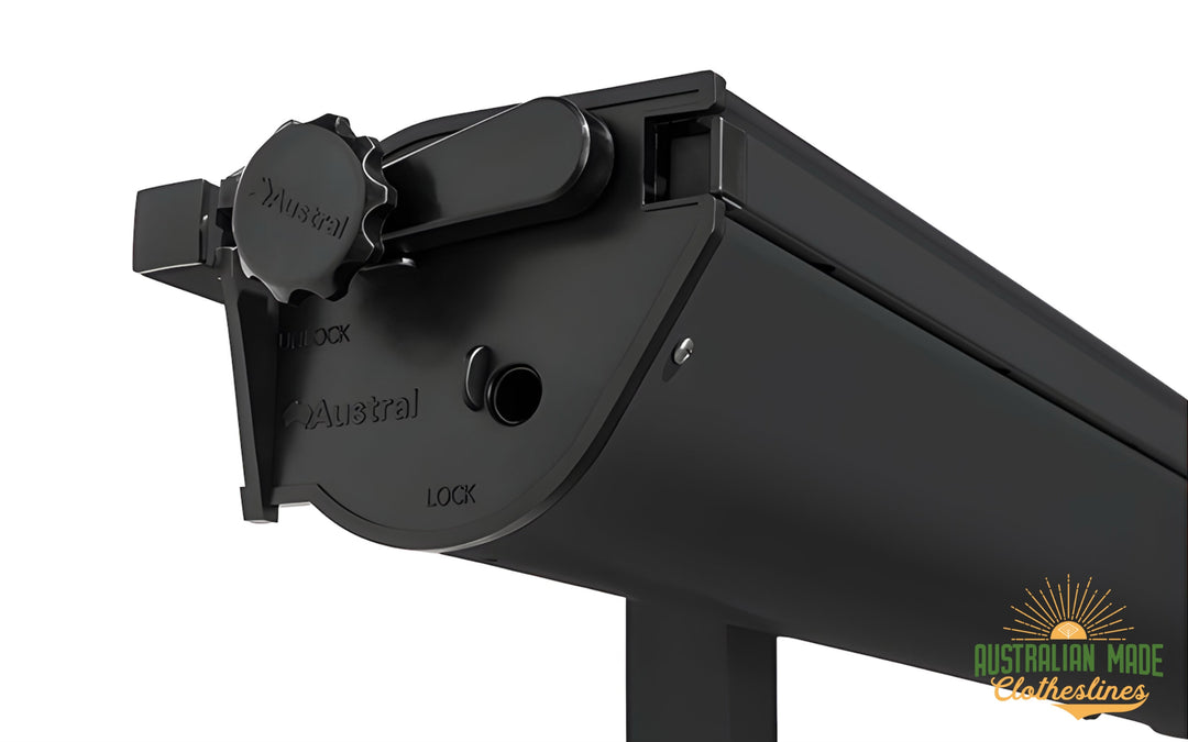 austral retractaway 50 plus in monument, crank close up