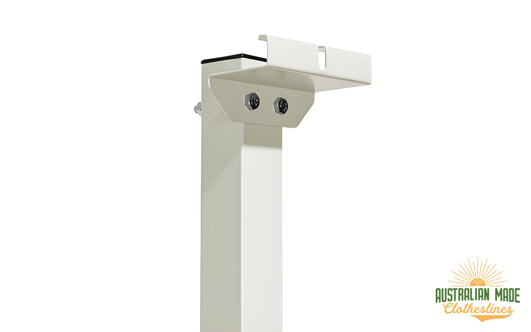 austral retractaway 50 plus surfmist clothesline post with catch in matching colour