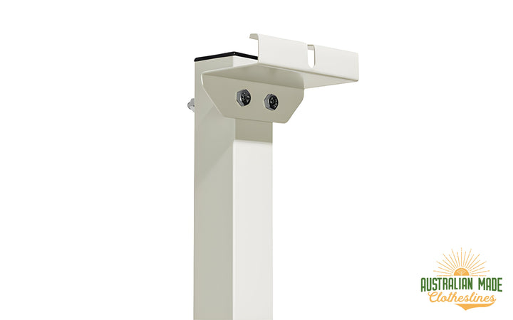 austral retractaway 50 plus surfmist clothesline post with catch in matching colour
