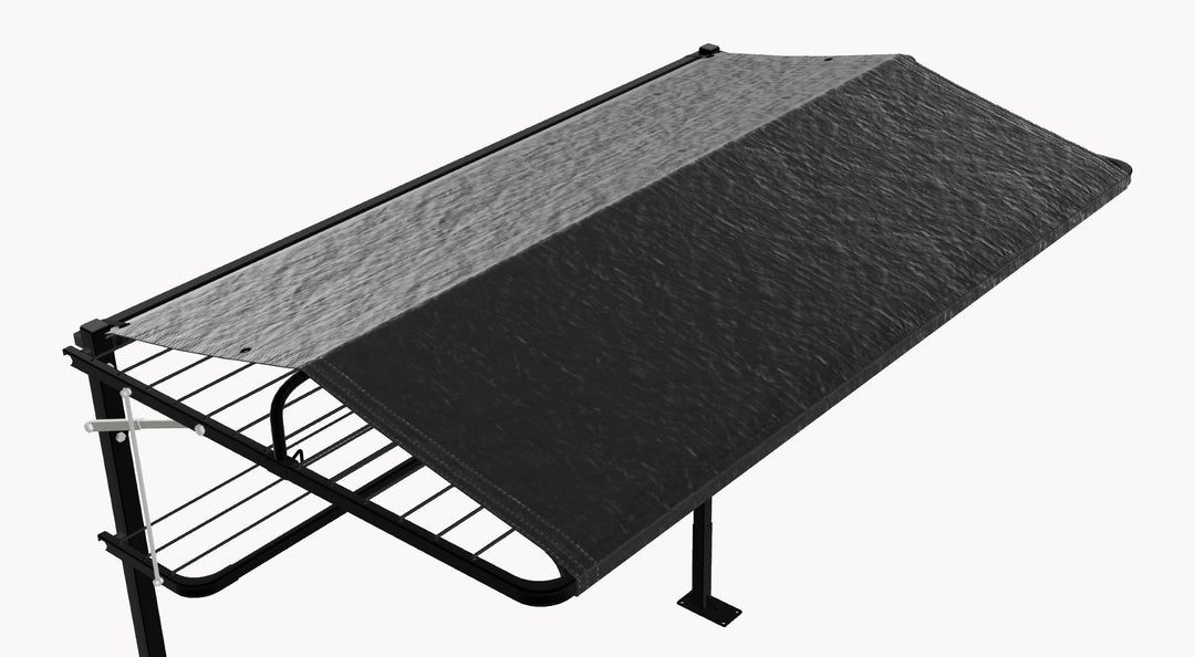 fold down clothesline cover in grey
