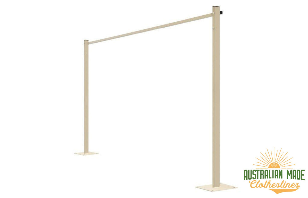 Austral Ground Mount Kit - Classic Cream Plated Ground Mount Kit for Concrete Mounting - Australian Made Clotheslines