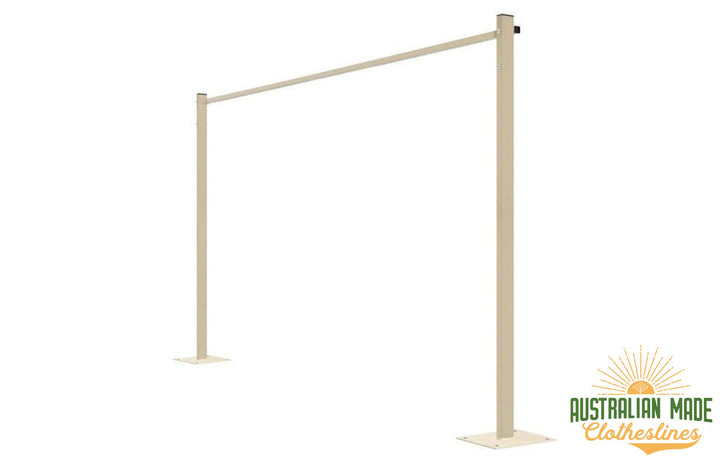Austral Ground Mount Kit - Classic Cream Plated Ground Mount Kit for Concrete Mounting - Australian Made Clotheslines