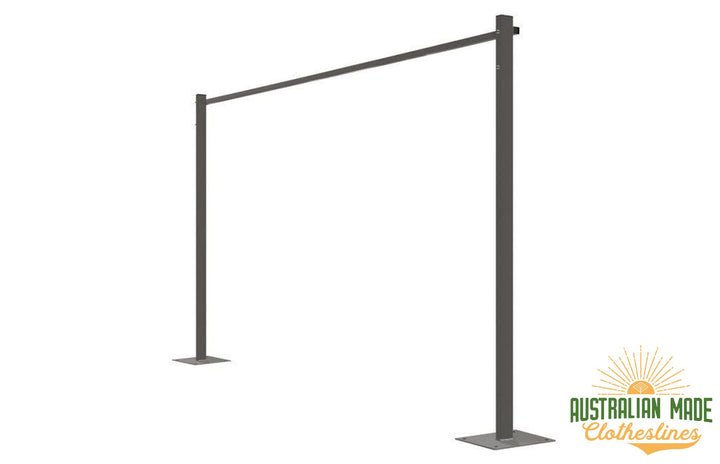 Austral Ground Mount Kit - Woodland Grey Plated Ground Mount Kit for Concrete Mounting - Australian Made Clotheslines