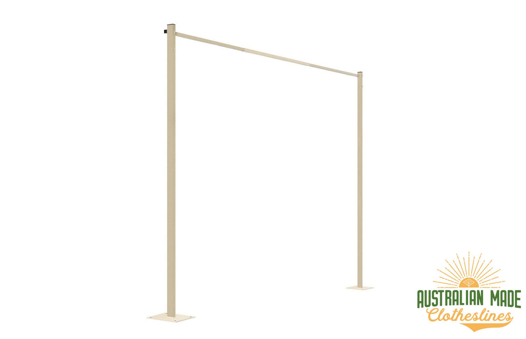 Austral 3.3m Ground Mount Kit - Classic Cream Plated Ground Mount Kit for Concrete Mounting - Australian Made Clotheslines