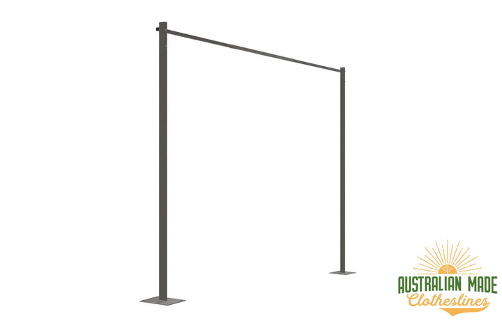 Austral 3.3m Ground Mount Kit - Woodland Grey Plated Ground Mount Kit for Concrete Mounting - Australian Made Clotheslines