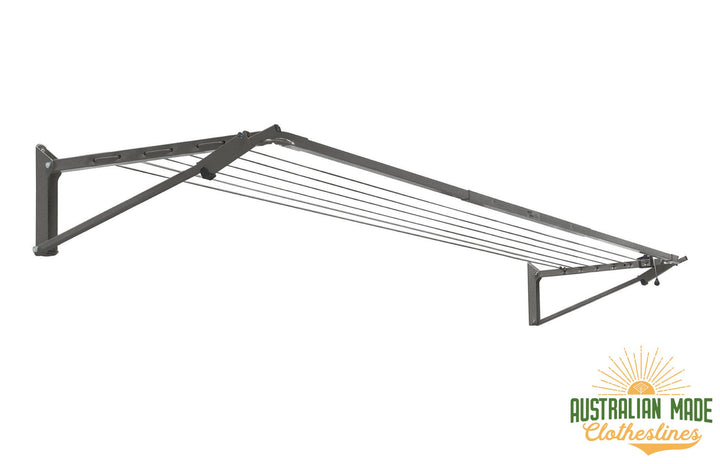Austral Slenderline 20 Clothesline - Left Side Perspective Woodland Grey - Australian Made Clotheslines