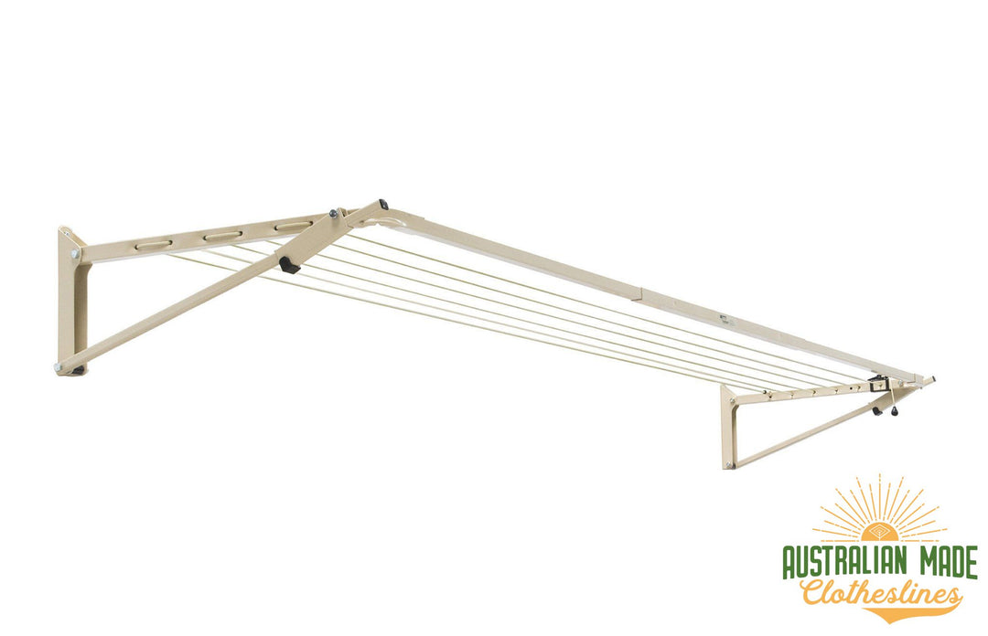 Austral Slenderline 20 Clothesline - Left Side Perspective Classic Cream - Australian Made Clotheslines