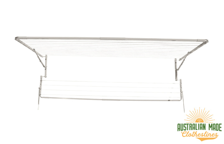 Eco Lowline Attachment - Surfmist Front View Eco Lowline Attachment Folded Down - Australian Made Clotheslines