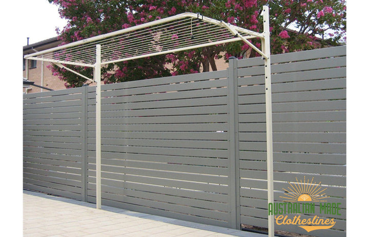 Austral 3.3m Ground Mount Kit - Left Side Folded Up - Australian Made Clotheslines