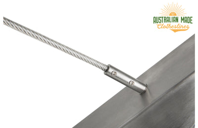 Evolution 316 Stainless Steel Clothesline - 4 Line Stainless Steel Close Up Line View - Australian Made Clotheslines