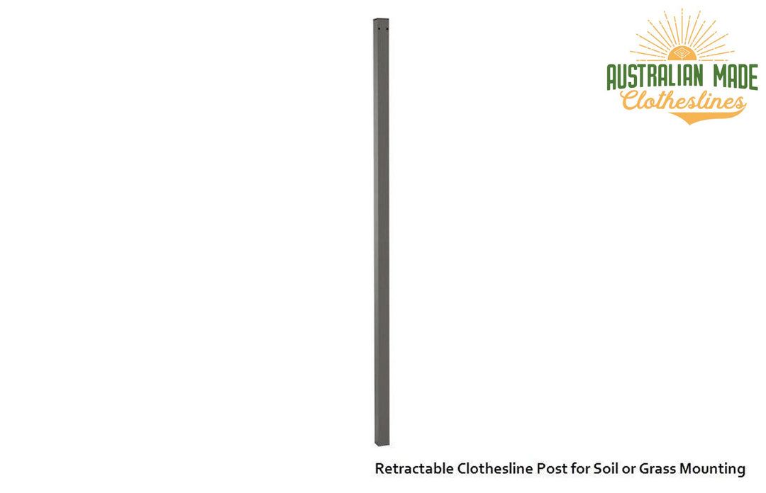 Austral Retractaway 50 Clothesline - Woodland Grey Retractable Clothesline Post - Australian Made Clotheslines