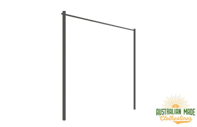 Austral 3.3m Ground Mount Kit - Woodland Grey Standard Ground Mount Kit for Soil or Grass Mounting - Australian Made Clotheslines