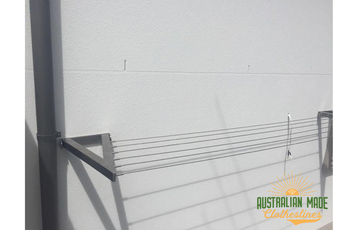 Evolution 316 Stainless Steel Clothesline - 4 Line Stainless Steel Actual Concrete Installed - Australian Made Clotheslines