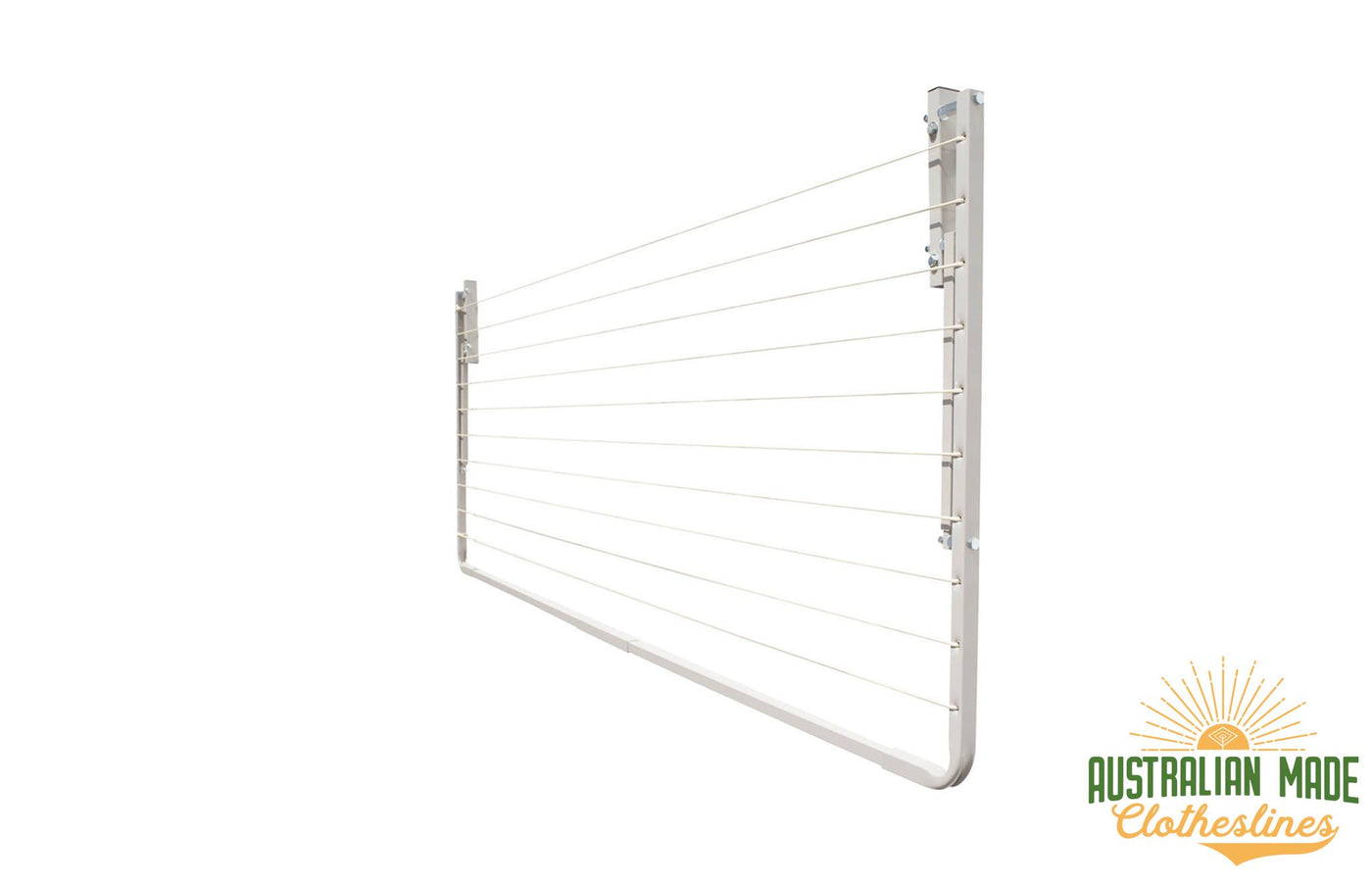 Eco 240 Clothesline - Right Side Perspective Folded Down - Australian Made Clotheslines