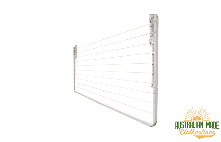 Eco 240 Clothesline - Right Side Perspective Folded Down - Australian Made Clotheslines