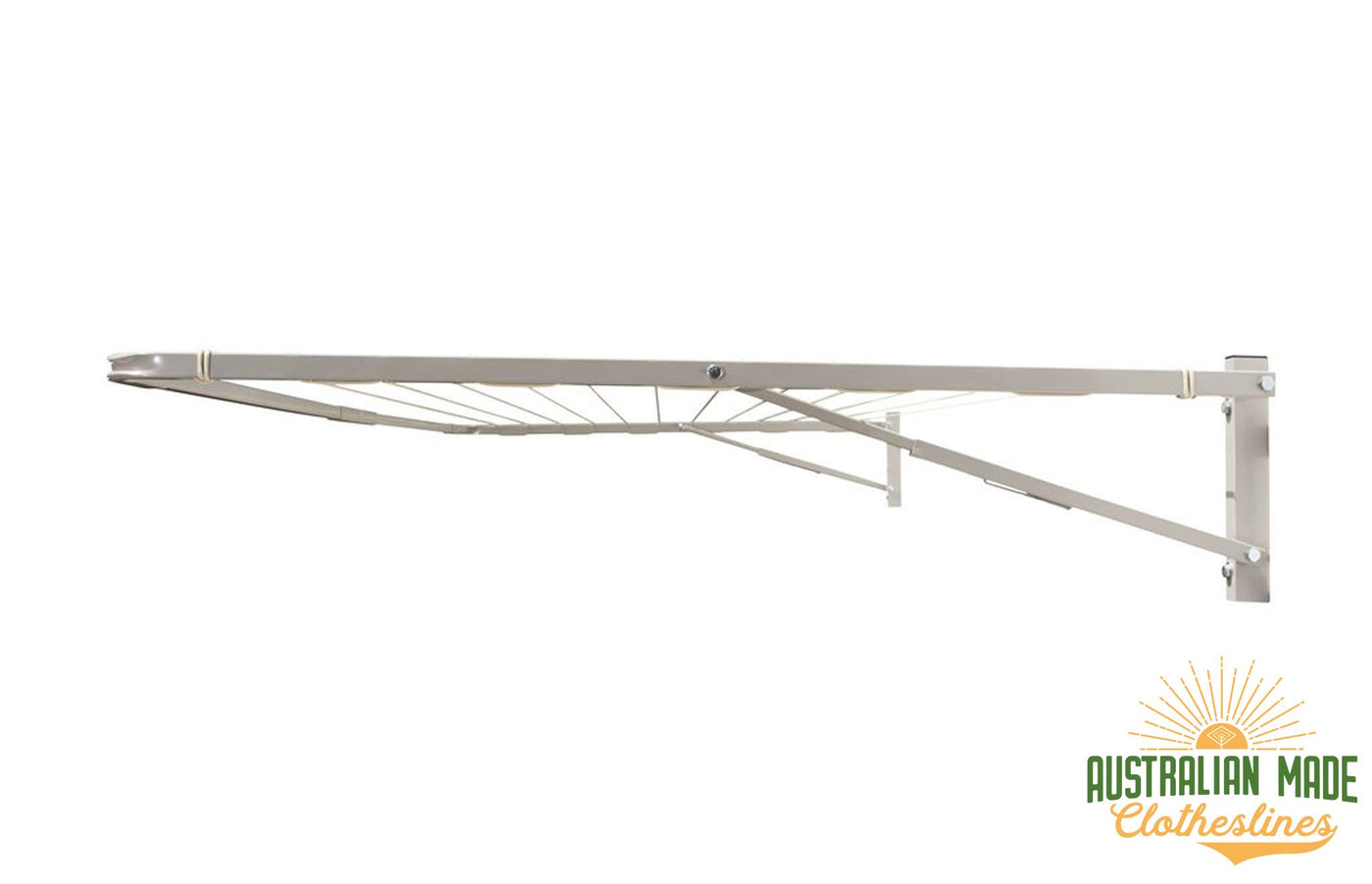 Eco 300 Clothesline - Surfmist Right Side View - Australian Made Clotheslines