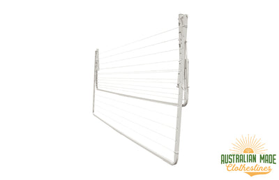 Eco Lowline Attachment - Surfmist Right Side Perspective Folded Down - Australian Made Clotheslines