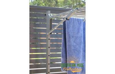 Austral Ground Mount Kit - Right Close Up View - Australian Made Clotheslines