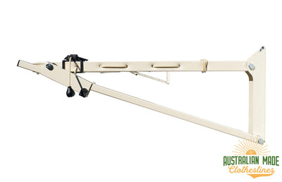 Austral Slenderline 16 Clothesline - Classic Cream Right Side View - Australian Made Clotheslines