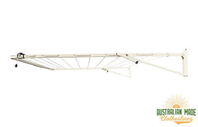 Austral Standard 28 Clothesline - Classic Cream Right Side View - Australian Made Clotheslines