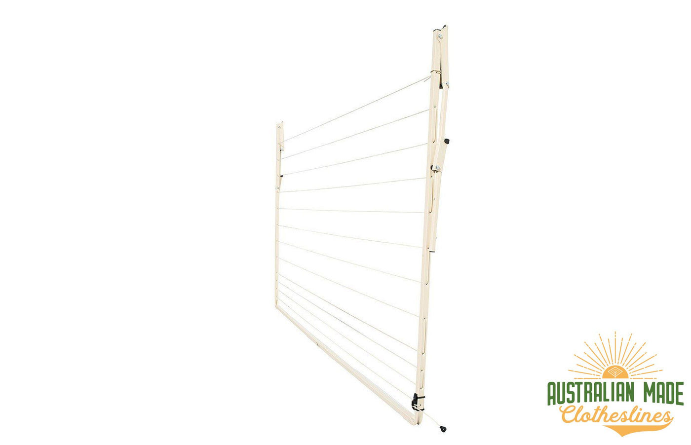 Austral Standard 28 Clothesline - Classic Cream Right Side Folded Down - Australian Made Clotheslines