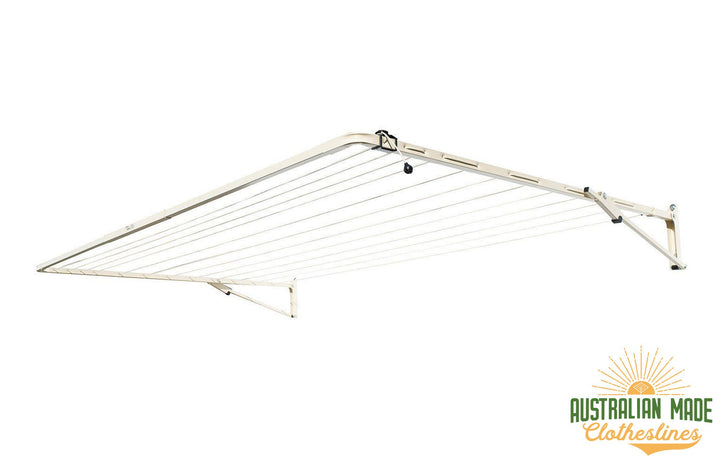 Austral Standard 28 Clothesline - Classic Cream Right Side Perspective - Australian Made Clotheslines