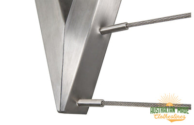 Evolution 316 Stainless Steel Clothesline - 4 Line Stainless Steel Close Up String - Australian Made Clotheslines